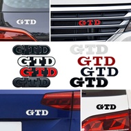 3D Metal GTD Front Grille Chrome Emblem Badge Car Sticker Decor For Jetta Golf 4 5 6 7 MK4 MK5 MK6 MK7 Polo GTD Car Styling