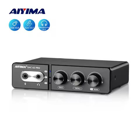 AIYIMA Audio DAC-A2 PRO USB Gaming DAC Headphone Amplifier Hub USB Mini Decoder for PS5 Desktop Gami