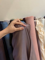 Kain Satin Velvet Premium Warna Ungu Taro Bahan Seragaman Bahan Furing Bisa untuk Background Backdro