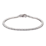 Trendy 925 Sterling Silver 2mm High Carbon Diamond Tennis Chain Bracelet for Women Jewelry Plated Wh
