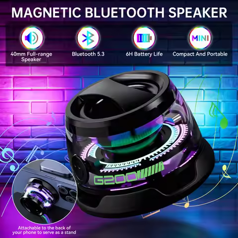INEYES G200 Portable Bluetooth Speaker HECATE RGB Lighting Magnetic Speaker BT5.3 Mini Sound Box 7 H