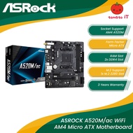 ASROCK A520M/ac WiFi AM4 Micro-ATX Motherboard