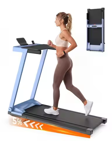 5% Incline Walking Pad Treadmill, 300LB Capacity Folding Treadmills for Home, Walking pad with Handl
