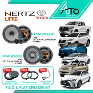 [Hertz x Toyota] X165 K165 6.5" Component Speaker Uno Series car speaker kereta Vios Camry Hilux Yaris