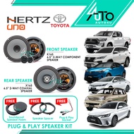 [Hertz x Toyota] X165 K165 6.5" Component Speaker Uno Series car speaker kereta Vios Camry Hilux Yar
