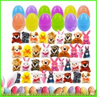 Easter Egg Fillers Prefilled Eggs Animal Plush Toys Easter Decorations Kids Hunt Game Basket Fillers