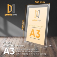 Acrylic Standing Frame A3 / Acrylic Frame / Frame / Table Display