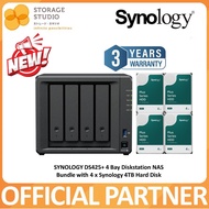 Synology 4-Bay Diskstation DS425+ Bundle with Synology Plus Series HARD Disk HAT3300 4TB/6TB/8TB/12T