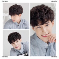 Men’s Wigs Hair Wig Handsome Men's Short Curly Hair Style Wig Realistic Natural High-Temperature Sil