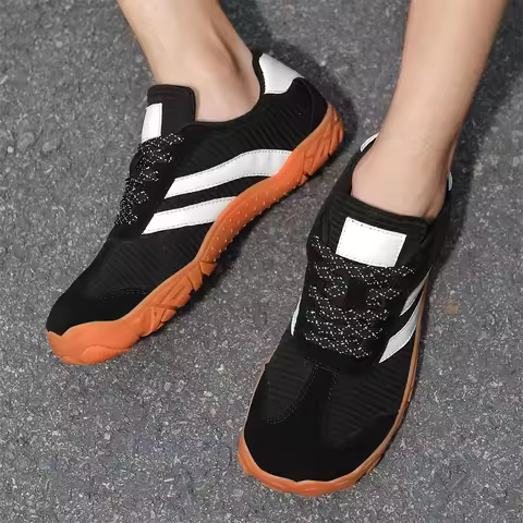 FANCYLEE Classic Women's GAT Barefoot Sneakers Retro Suede Minimalist Walking Shoes Wide Fit Zero Dr