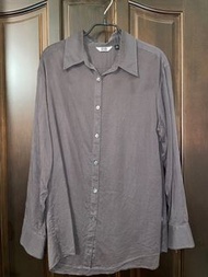 Uniqlo U透膚棕色襯衫