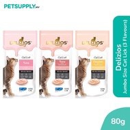 Delizios Premium Cat Lick Wet Food 80g - 3 Flavours (20g x 4 sticks)