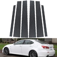 [Spot goods] Polycarbonate 6Pcs Car BC Pillar Posts Door Window Decor Stickers Trims Cover For Lexus