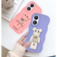 BCH-046 CASE PREMIUM WAVE NEW MACARON MONSTER RINGSTAND BEARBRICK VIVO Y02/Y15/Y17/Y12/Y15S/Y01/Y16/
