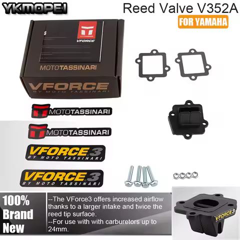 Motorcycle Vforce 3 V352A Reed Valve Carbon Fiber Kits For Min Horiz. Yamaha 50 YQ Aerox R E2 2003-2