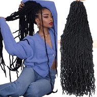36 inch Long Curly Nu Locs Goddess Faux Locs Soft Dreadlocks Hair Synthetic Crochet Hair Extensions