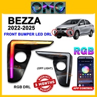 Perodua Bezza Facelift 2020-2025 Front Bumper Dynamic Fog Lamp Cover Led Drl Daylight Lamp Running S