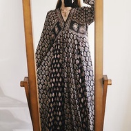 vintage Anokhi East 印度蓋印特殊版型洋裝 大尺碼