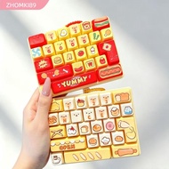 ZHOMKI89 Stress Relief Decompression Toy, 26-key  Key Sounds Keyboard Keychain, Creative Pressable K