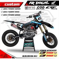 Sticker Dekal CRF 450 Fullbody Stiker motor keren variasi CRF 450 Supermoto Custom Desain AR-003