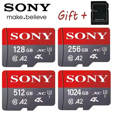 Sony Memory Card 1TB 512GB 256GB Class10 U3 Speed UP TO 30MB/s 128GB 64GB A2 UHS-I Mini Card for Cam