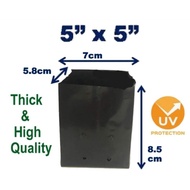 Black poly bag/ poli beg 5"x5" (10pcs per set)