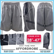 Seluar Pendek Soft Cotton Sporty T90 Jalur Pinggang Getah Saiz Besar 2 Poket Tepi /Extra Big Size Me