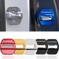 4PCS Stainless Steel Car Door Lock Covers Anti-rust Buckle Stickers for Nissan Elgrand Auto Door Pro