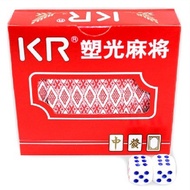 Genuine KR Plastic Light Mahjong Playing Cards Solitaire Mahjong Paper Mahjong Cards Creative Mahjon