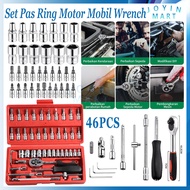 Shock Wrench Set 46PCS/Set Pas Ring Motorcycle Car Wrench/Wrench Socket Set Repair Tool 46PCS