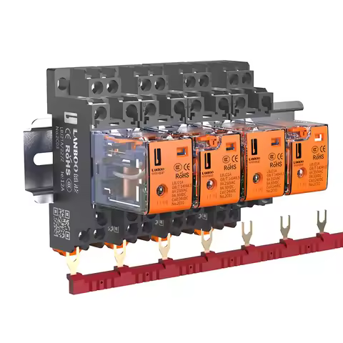 LANBOO LBJ21A General Purpose Relay, 2NO2NC 8 Pin & 4NO4NC 14 Pin, 5A/12A 12V/24V/220V AC/DC, Slim 2