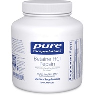 Pure Encapsulations Betaine HCl Pepsin - Digestive Enzymes Supplement for Digestion Aid & Support, S
