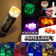 Lamp MC Torch LED Minecraft Color Changing Lamp A Minecraft Movie Axolotl Pig Bee Fox Creeper Film G
