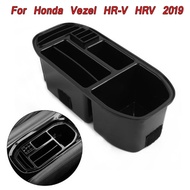 Storage Box For Honda Vezel HRV ABS Plastic Black Drink Holder 1Pc Replacement Car Accessory Console Organizer