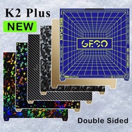 For Creality K2 PLUS PEI Build Plate Textured PEI 370x370 PEI Spring Steel Sheet Heated Bed For Crea