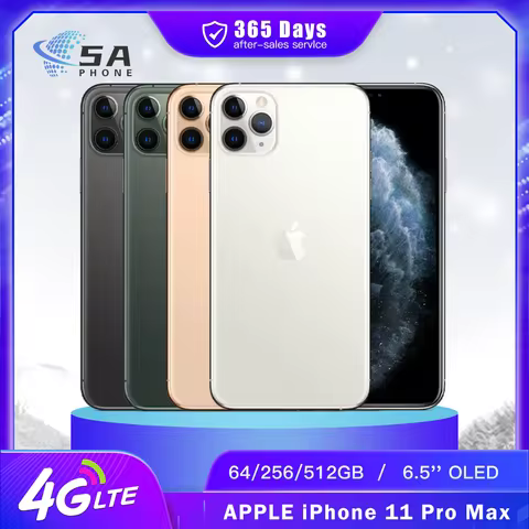 Original Apple iPhone 11 Pro Max 11PM 4G Mobile Phone Face ID 64GB/256GB NFC 6.5'' OLED Wireless Cha