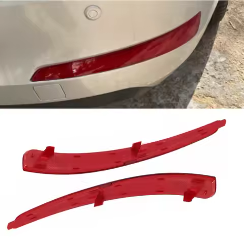 5E5945105 5E5945106 1 Pair Rear Bumper Reflector Red Lens Reflective Warning Strips For Skoda Octavi