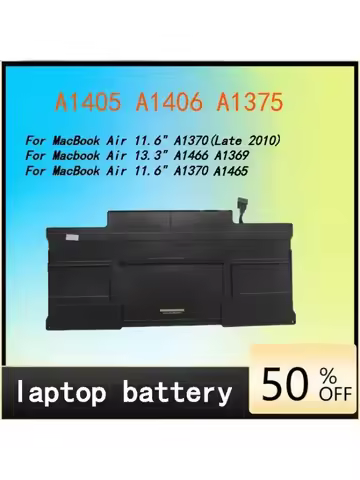 High Capacity A1375 A1406 4680mAh A1405 6700mAh Battery for MacBook Air 11.6 13.3 A1369 A1370 A1465 