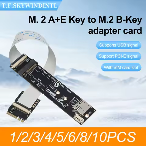 M. 2 A+E Key to M.2 B-Key Expansion Card M.2 A+E Key to KEY-B 3G, 4G, 5G Network Module WPA Adapter 