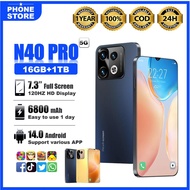 Ready Stock 1 Year Warranty Note40 Pro 5G Phone July 6.8 Inch Android Handphone Murah 16GB 1TB Origi