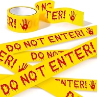 2PCS- Do Not Enter Tape Halloween, Caution Tape 50m Halloween, 1.92 Inches X 82 Feet Yellow Caution 