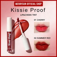 Merry Sun Kiss Proof Liptint, Cheek&Lip Tint, Long Lasting Color, Water Glossy Candy Lip MakeUp Set 