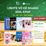KPOP LINOTE horizontal notebook, 60gsm, 72-200 horizontal pages, student notebook