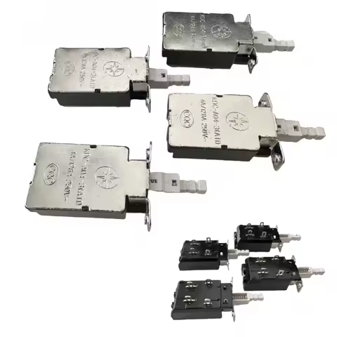 AC 250V 4A/128A DPST Self Locking Solder PCB Pushbutton Power Switch 4 Pcs