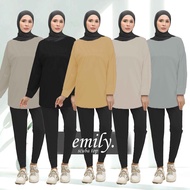 Emily Scuba Plain Top Premium Batwing Style Free Size