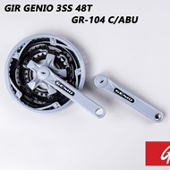 Gear/crankset/crank set genio abu GR-104 mtb 3 layers/speed 48T-38T-28T