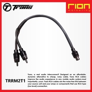 TRANS TRRM-2T1 0.3 Meter 2 Male to 1 Female's RCA interconnect cable for car audio or home audio. [ 