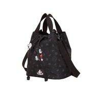 < Ready Stock > [OUTDOOR] Disney Mickey Retro Mickey Drawstring Bucket Bag-Black PTD23-E4-51BK