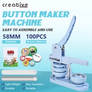 Creative Pin Maker Machine 58mm Set Diy Button Pin Machine Handmade Badge Maker Machine Badge Custom