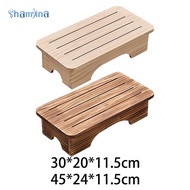 [Shamjina] Under Desk Foot Rest Foot Nursing Stool Wooden Multipurpose Desk Leg Rest Step Stool for 